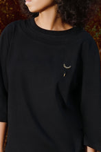 Load image into Gallery viewer, BLACK DOUBLE COLLAR TEE
