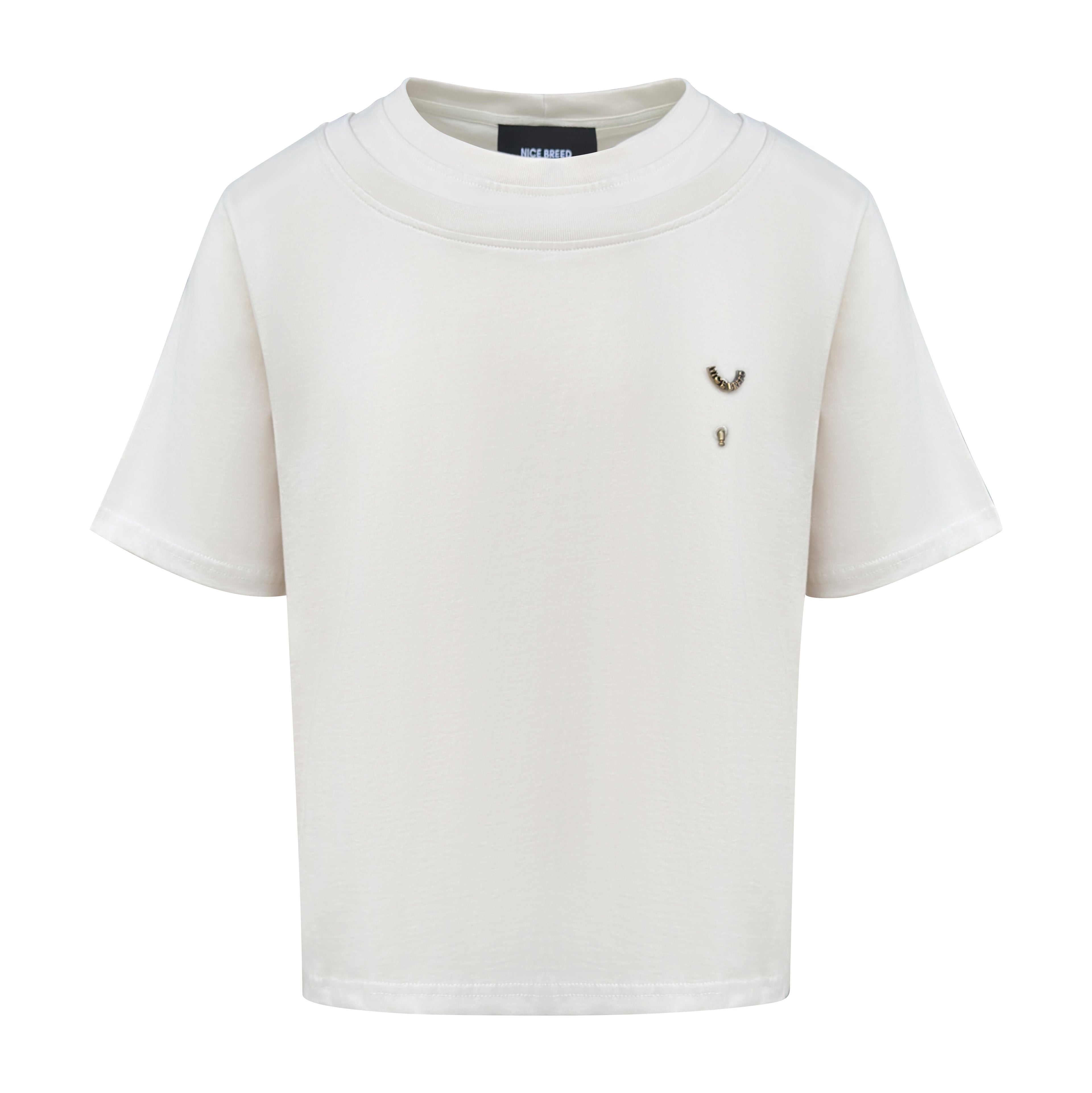 BONE DOUBLE COLLAR TEE