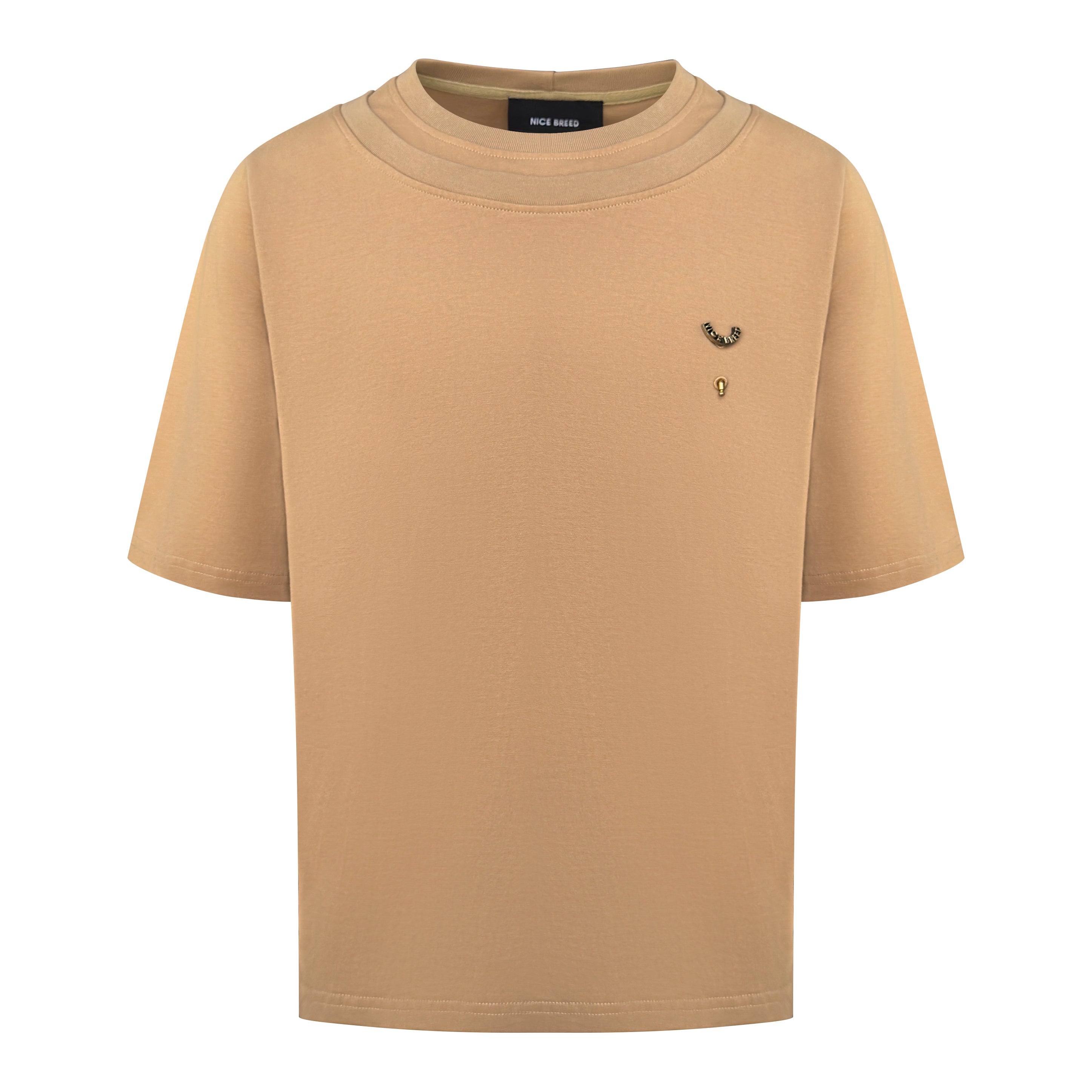 CAMEL DOUBLE COLLAR TEE
