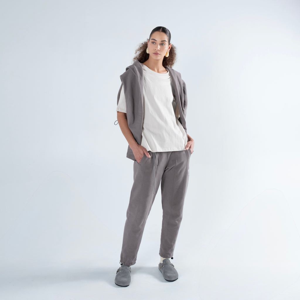 BONE DOUBLE COLLAR TEE