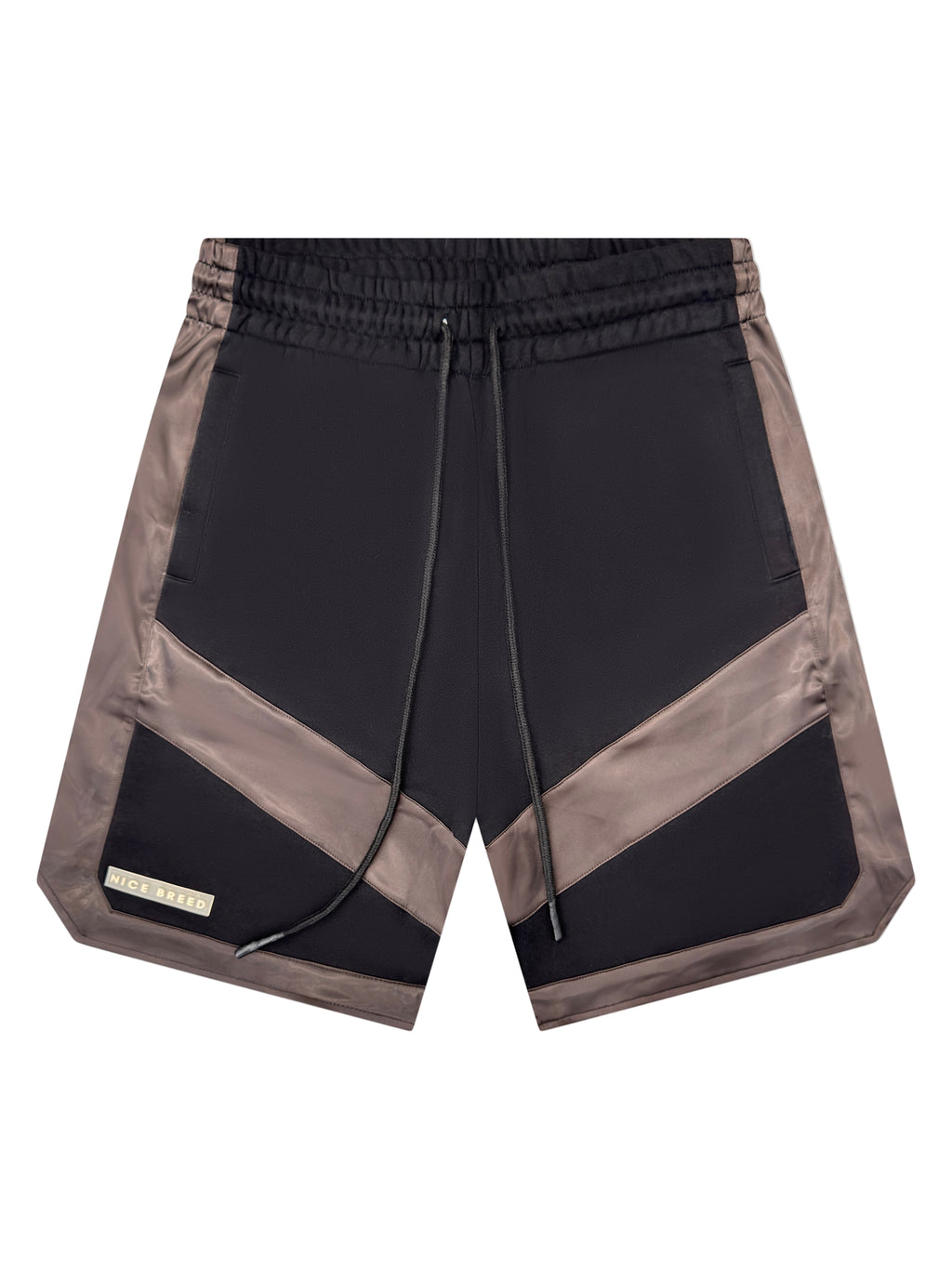 SATIN AND TERRY BASKETBALL SHORTS