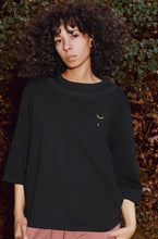 Load image into Gallery viewer, BLACK DOUBLE COLLAR TEE
