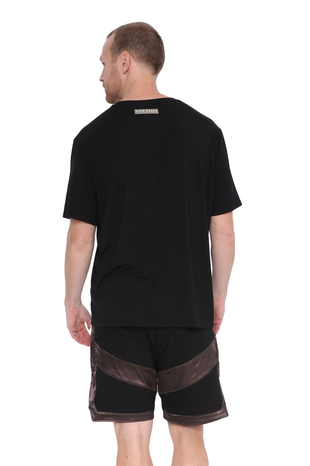 SATIN AND TERRY BASKETBALL SHORTS