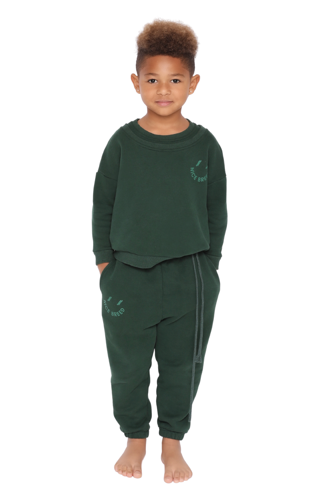 KIDS DOUBLE COLLAR FOREST CREW