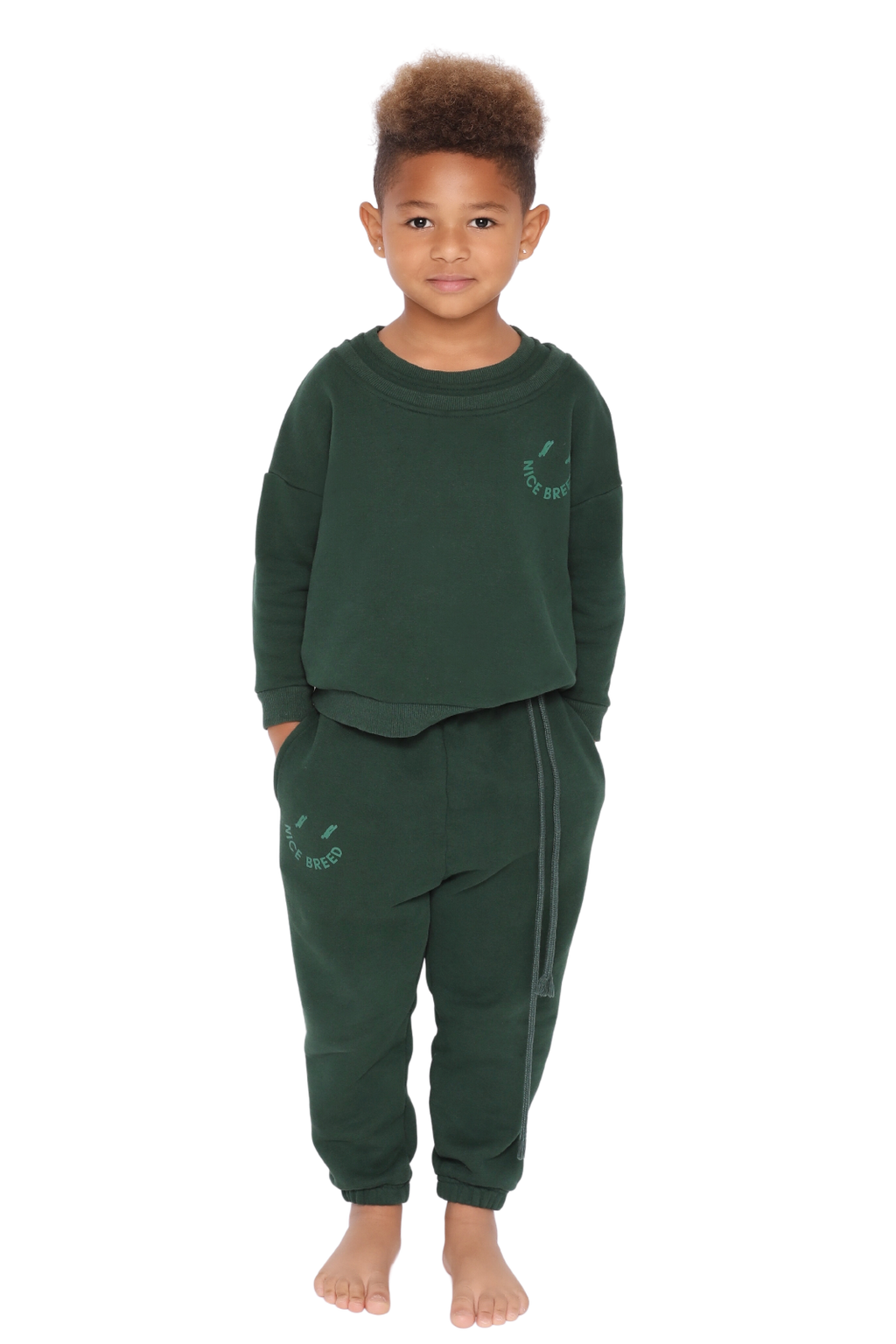 KIDS SIDE DRAWSTRING FOREST SWEATPANTS