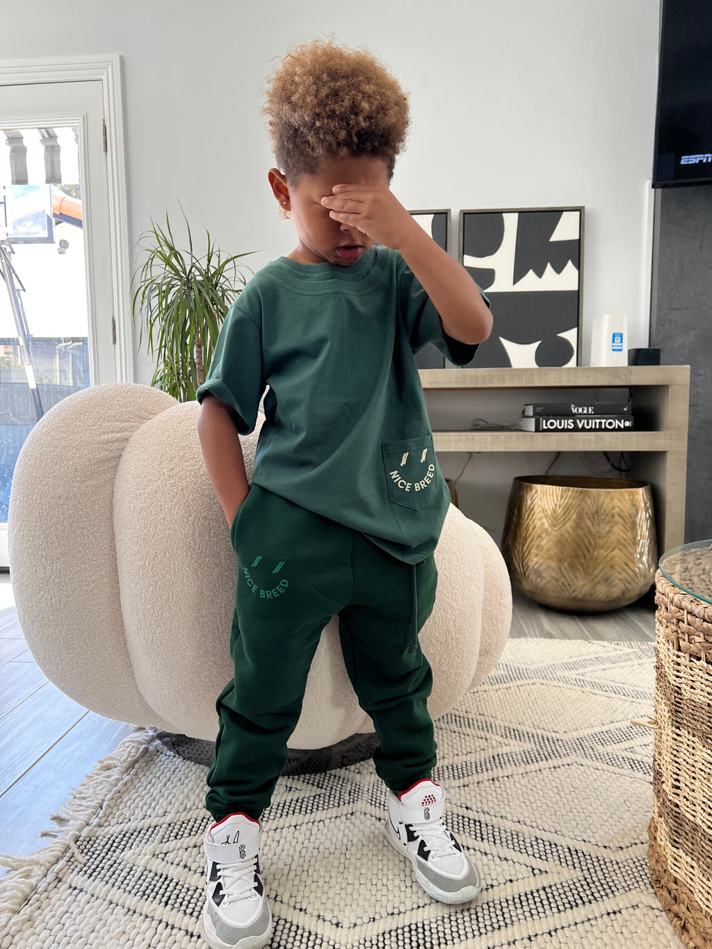 KIDS SIDE DRAWSTRING FOREST SWEATPANTS