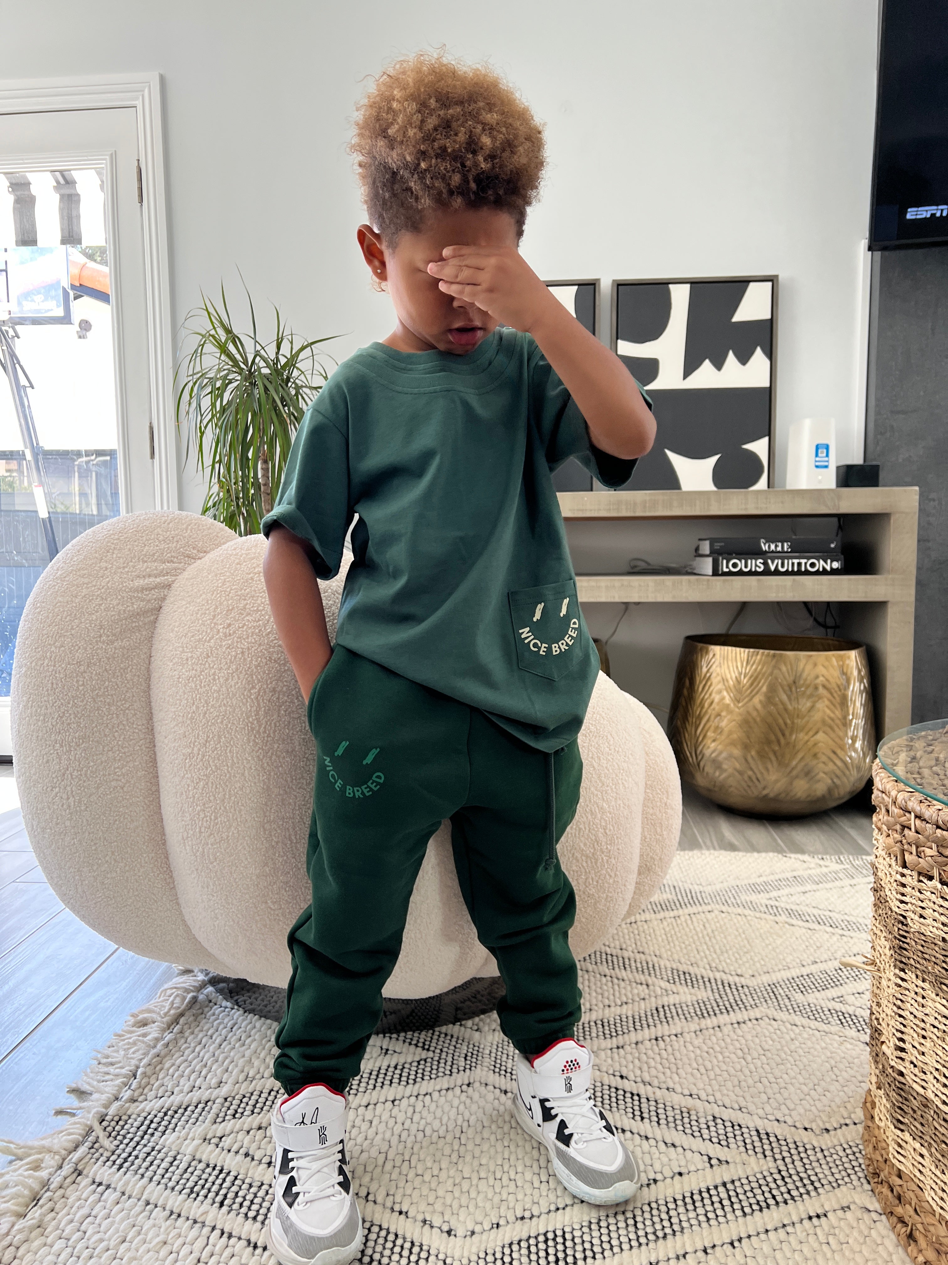 KIDS SIDE DRAWSTRING FOREST SWEATPANTS